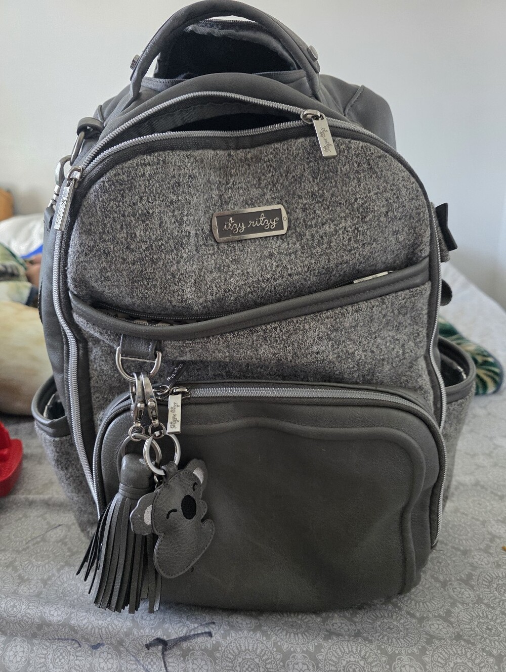 Itzy Ritzy Gray Diaper Bag